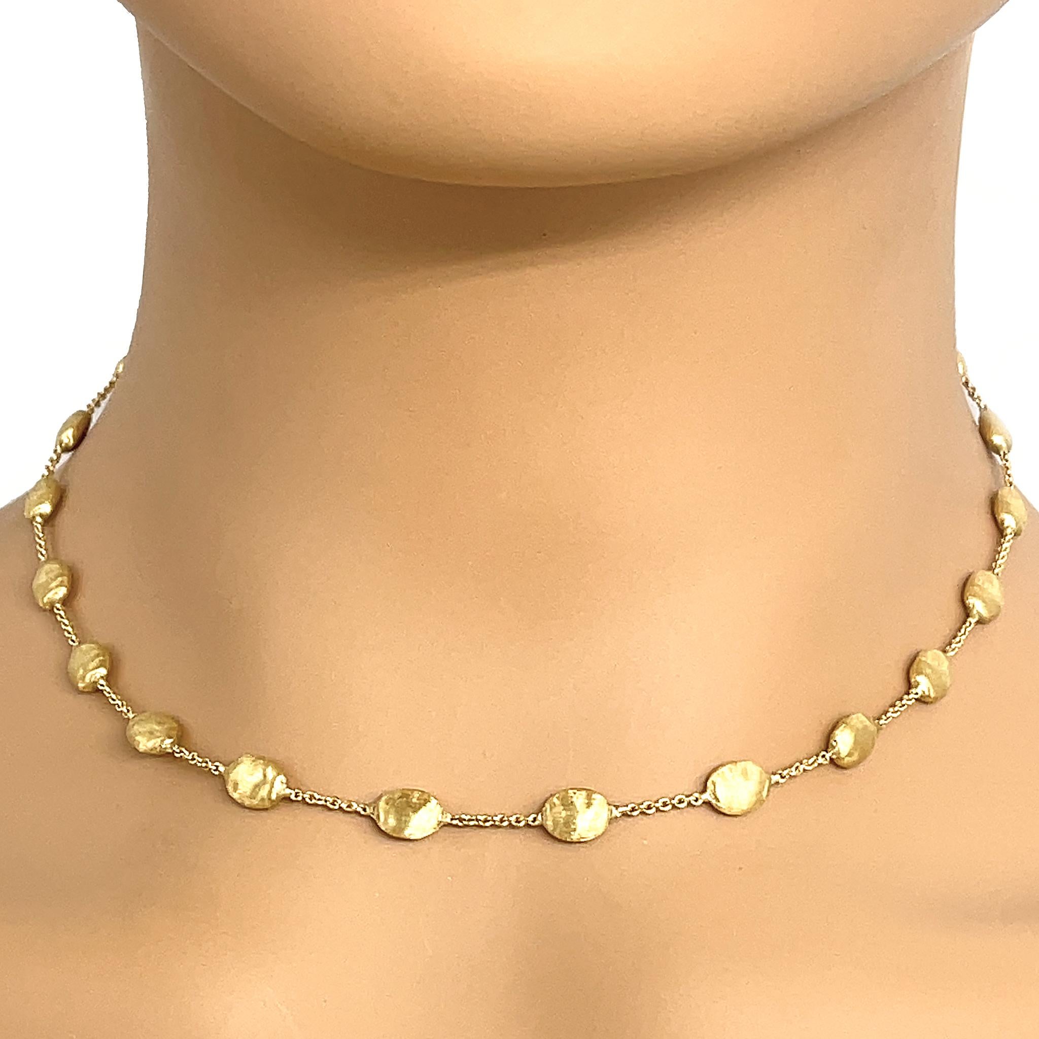 Marco Bicego Siviglia 18 Karat Gelbgold Perlenkette mit Perlen im Zustand „Gut“ in New York, NY