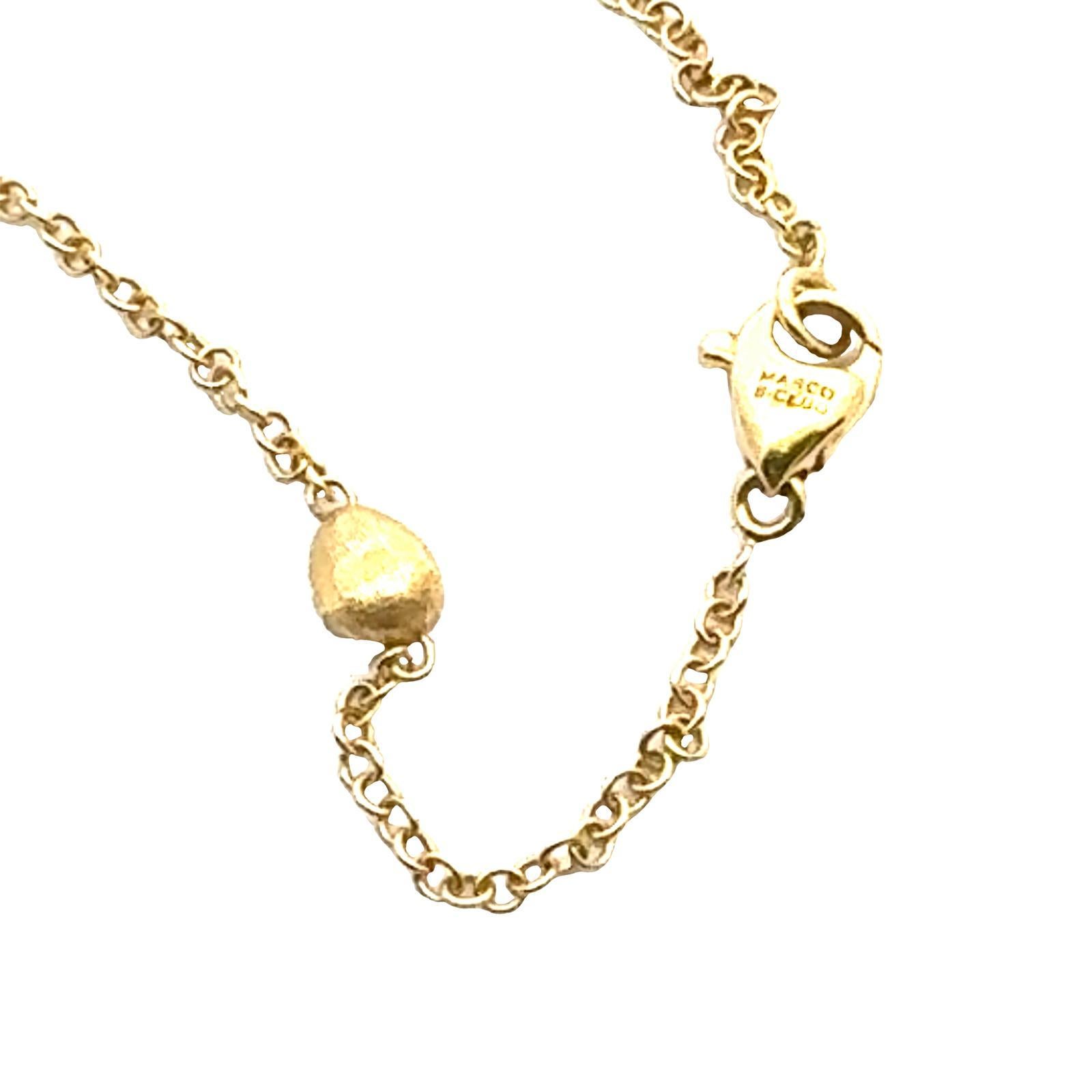 Marco Bicego Siviglia Cabochon Citrine 18 Karat Yellow Gold Pendant Necklace In Excellent Condition In Boca Raton, FL