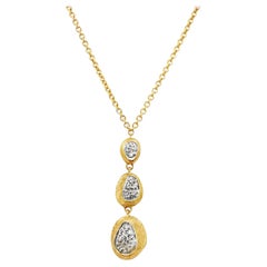 Marco Bicego Siviglia Diamond 18KYG 20 Inch Drop Pendant Necklace