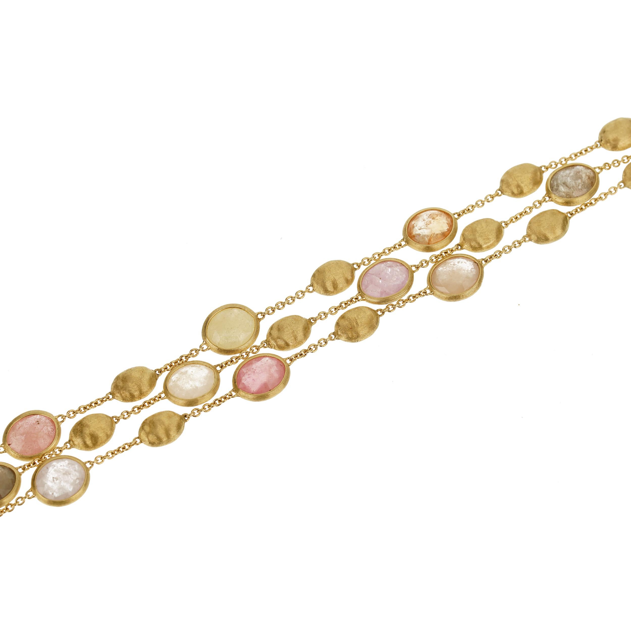Marco Bicego Siviglia Gemstone Yellow Gold Bracelet In Good Condition For Sale In Feasterville, PA