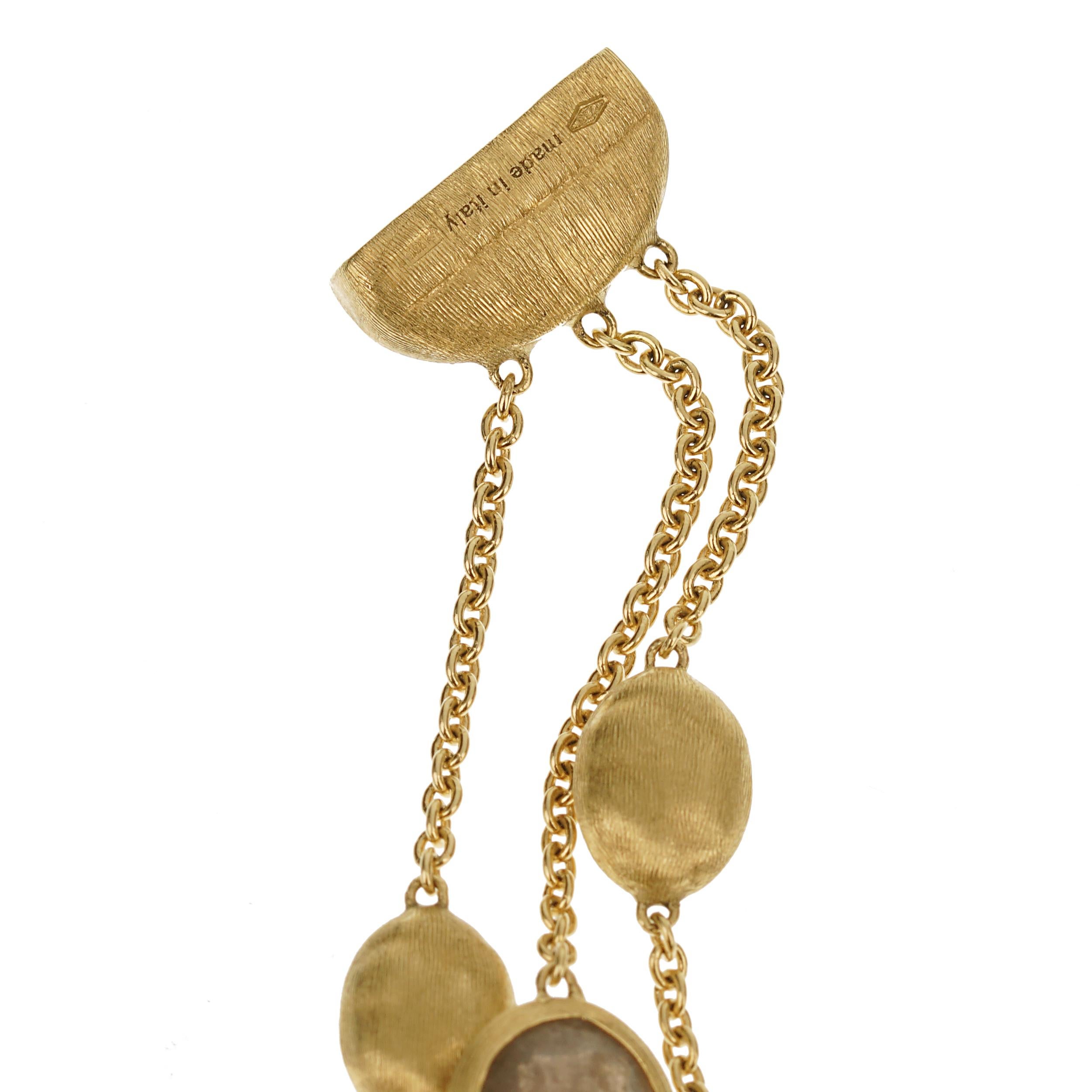 Women's or Men's Marco Bicego Siviglia Gemstone Yellow Gold Bracelet For Sale