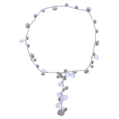 Marco Bicego Collana a goccia in oro con acquamarina e diamanti