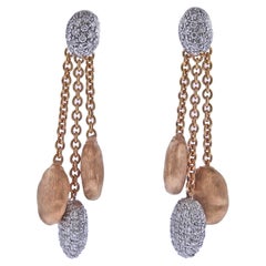Marco Bicego Siviglia Gold Three Strand Diamond Earrings