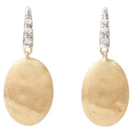 Marco Bicego Siviglia Grande 18k Yellow Gold and Diamond Earrings OB1691-A B1