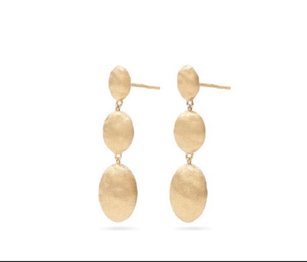 Marco Bicego Siviglia Grande 18K Gelbgold Dreifach-Tropfen-Ohrring OB1694 im Zustand „Neu“ im Angebot in Wilmington, DE