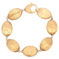 Marco Bicego Siviglia Large Bean Yellow Gold 18 Karat Satin Finish Link