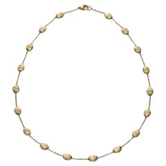 Marco Bicego Siviglia Station Textured Necklace 18K Yellow Gold