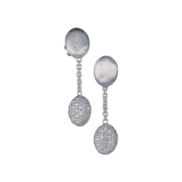 Marco Bicego Siviglia White Gold and Diamond Dangle Earrings OB456-B