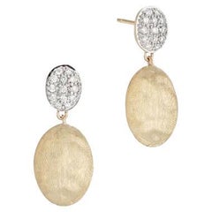 Marco Bicego Siviglia Yellow Gold & Diamonds Drop Earrings OB1289B