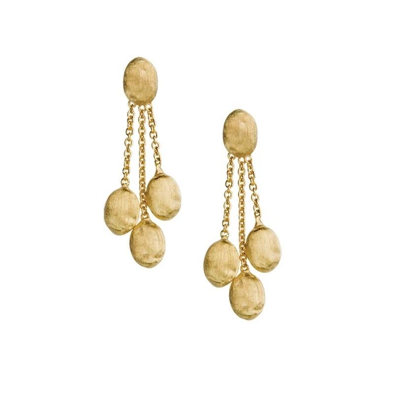 Marco Bicego Boucles d'oreilles ovales en or jaune à trois brins OB447 de Siviglia Neuf - En vente à Wilmington, DE