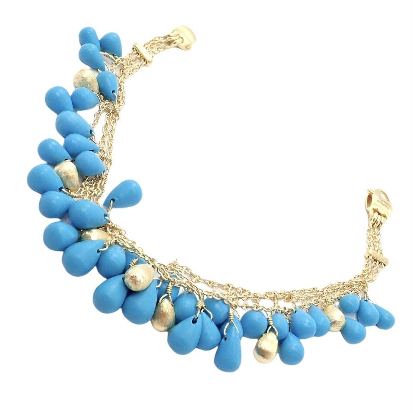 Marco Bicego Drei Ständer Türkis Acapulco Gelbgold-Armband 2