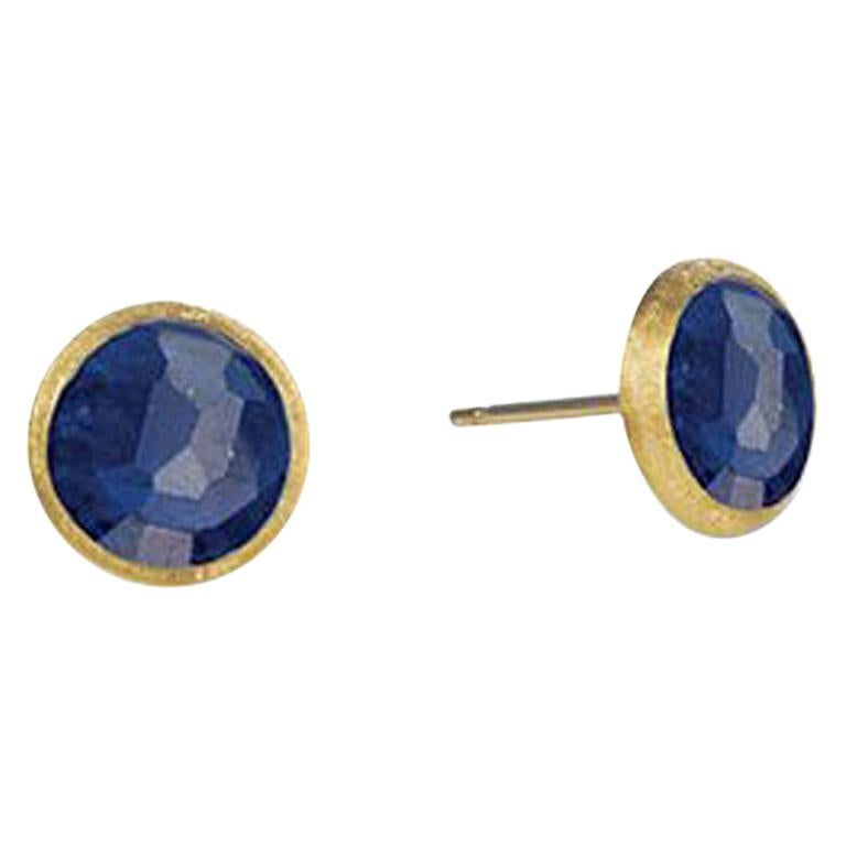 Marco Bicego Yellow Gold and Lapis Petite Stud Earrings OB957 LP01 Y 02