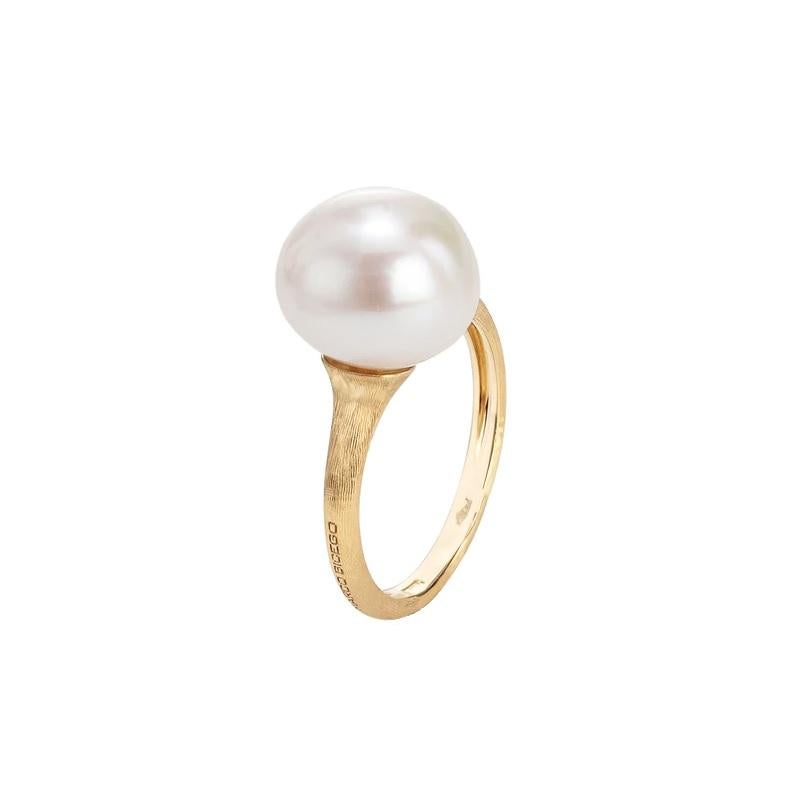 Round Cut Marco Bicego Yellow Gold Ladies Pearl Ring AB614PL