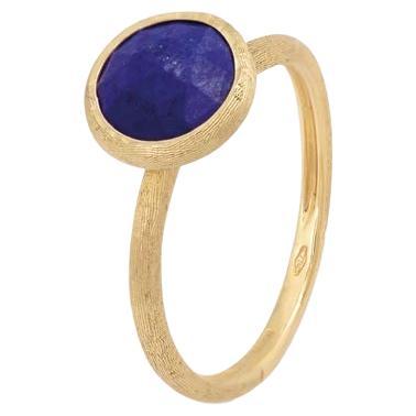 Marco Bicego Yellow Gold Lapis Stackable Ladies Ring AB632 For Sale