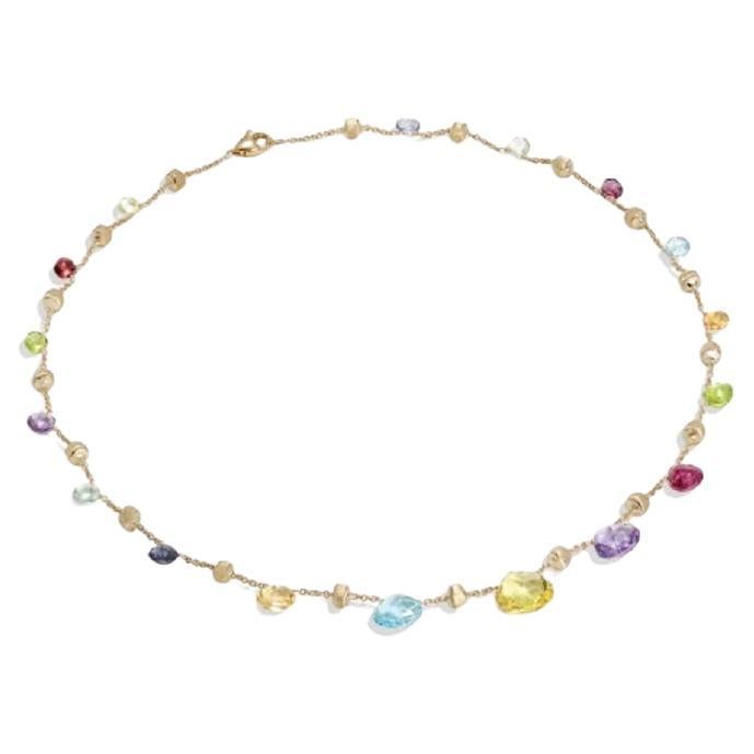 Marco Bicego Paradise Multicolor Gemstone Pearl Gold Necklace at ...