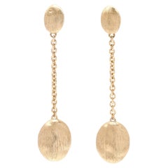 Boucles d'oreilles Siviglia de Marco Bieco, or jaune 18 carats, longueur 1.25 pouce