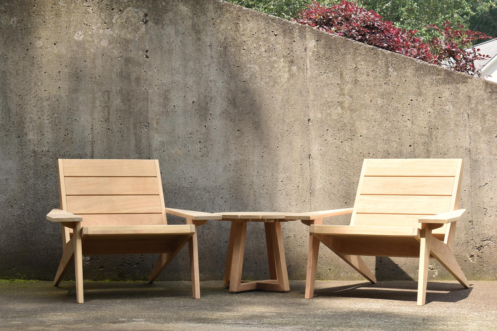 modern teak adirondack chairs