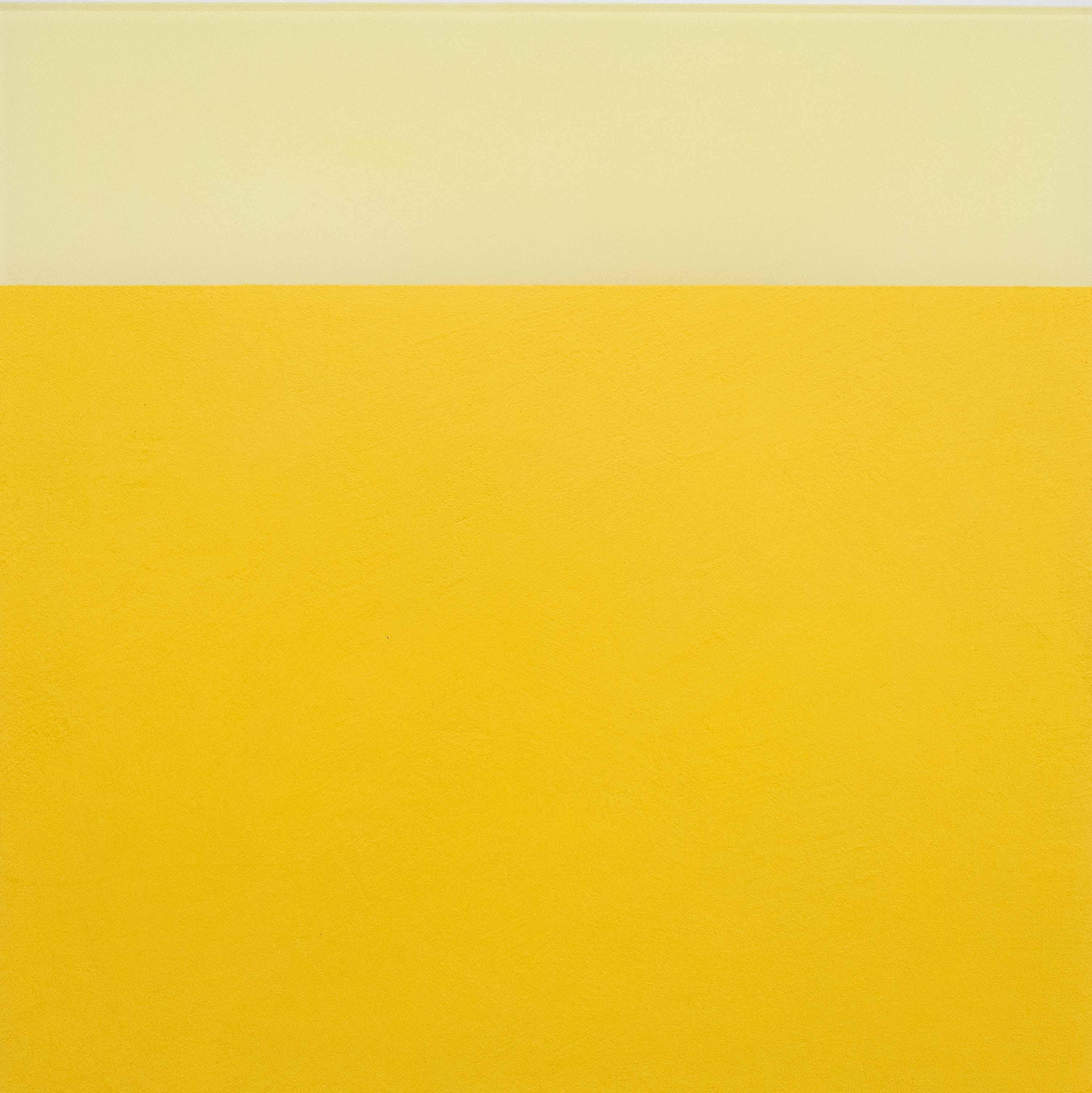 Marco Casentini Abstract Painting - Horizons, 2019, Box, Yellow, mixed media