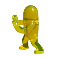 The Atomic Yellow Acrylic Fighter, Contemporary Sculpture, Pop Art, 21st Century