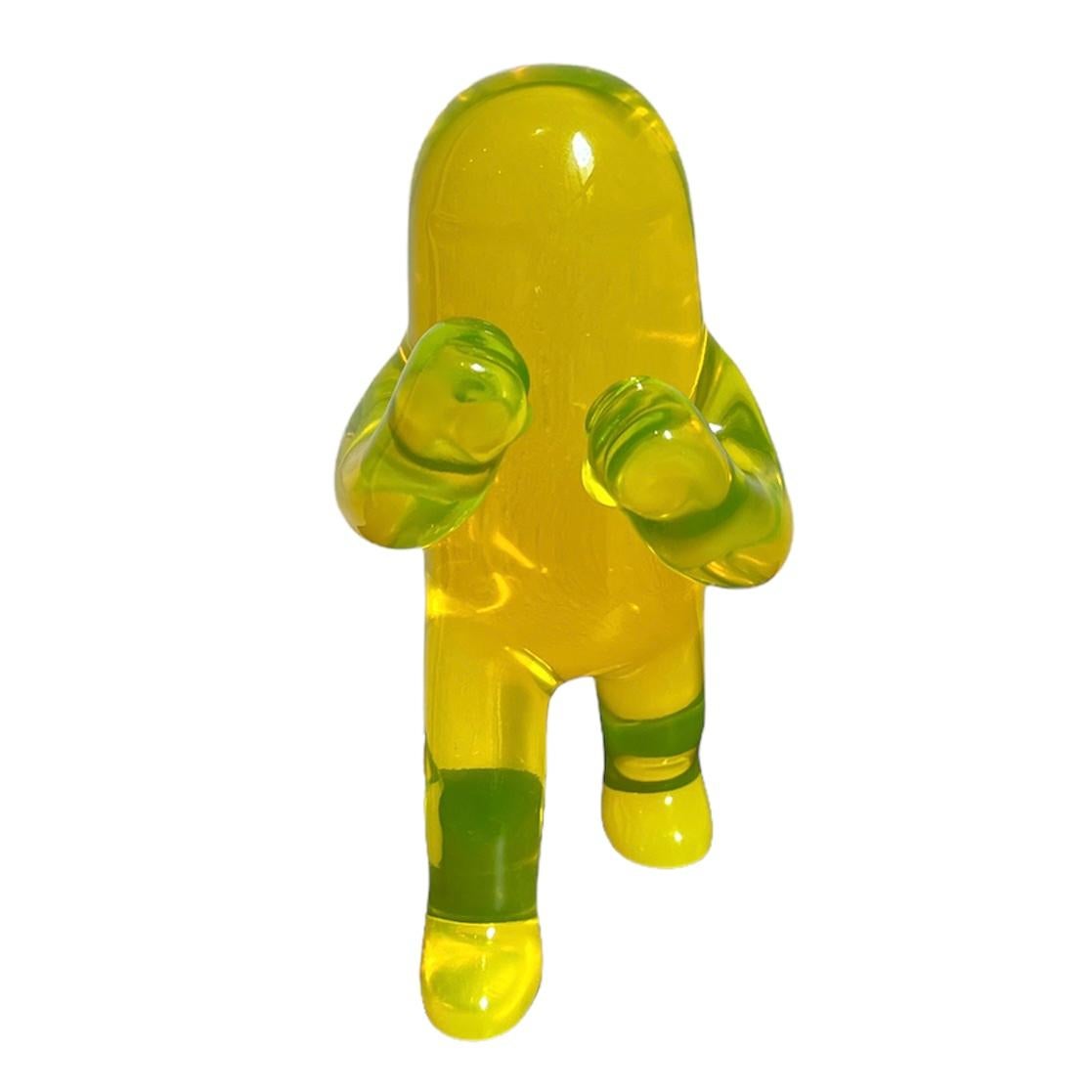 The Atomic Yellow Acrylic Fighter, Contemporary Sculpture, Pop Art, 21st Century 1