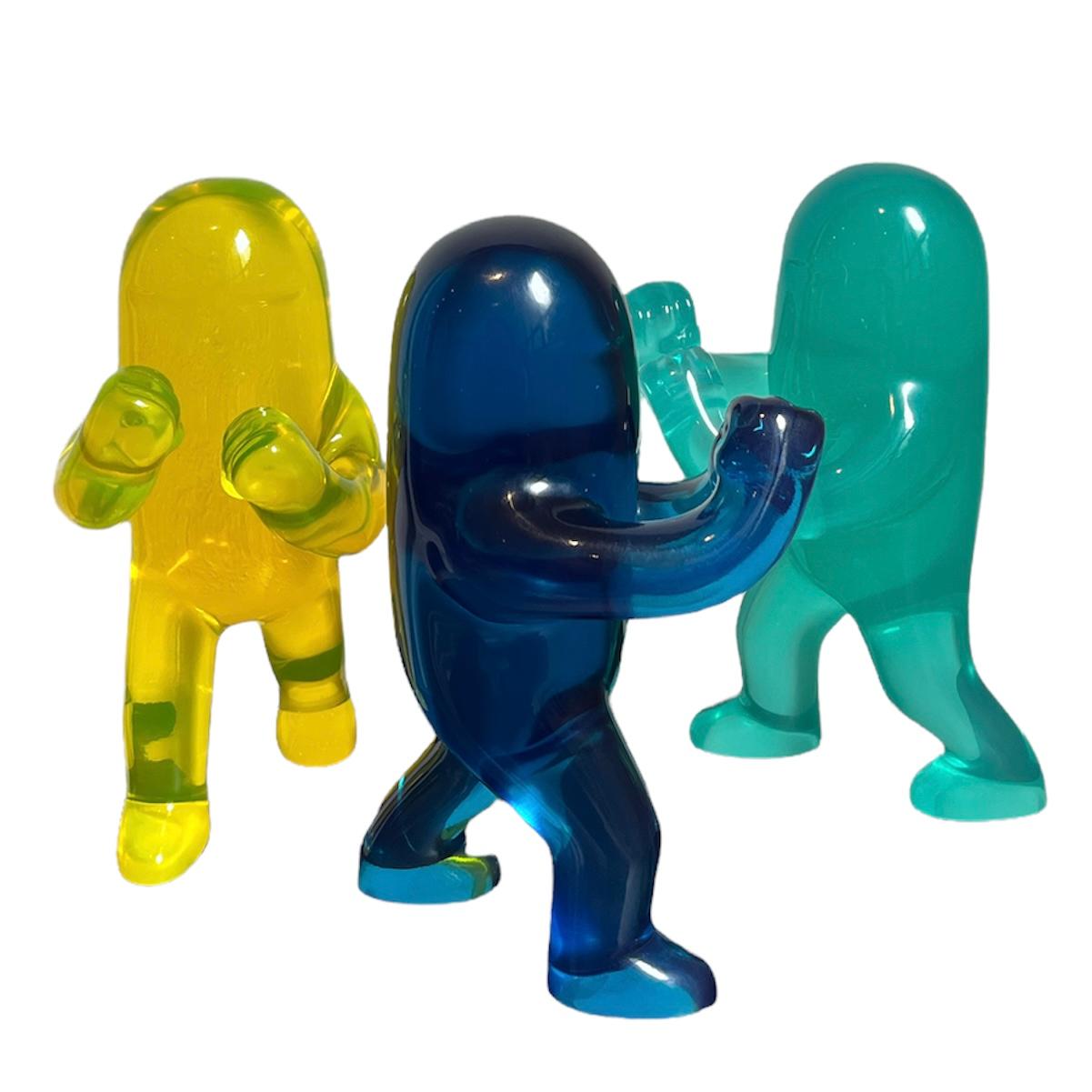 The Atomic Yellow Acrylic Fighter, Contemporary Sculpture, Pop Art, 21st Century 2