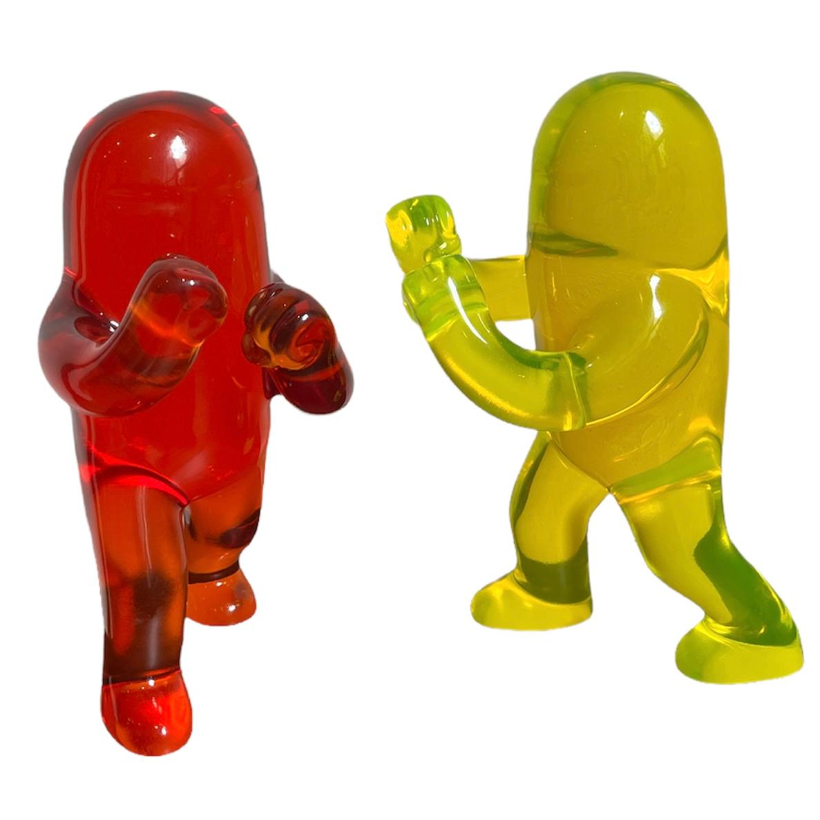 The Atomic Yellow Acrylic Fighter, Contemporary Sculpture, Pop Art, 21st Century 3