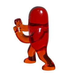 The Glossy Red Acrylic Fighter, Contemporary Sculpture, Pop Art, 21st Century