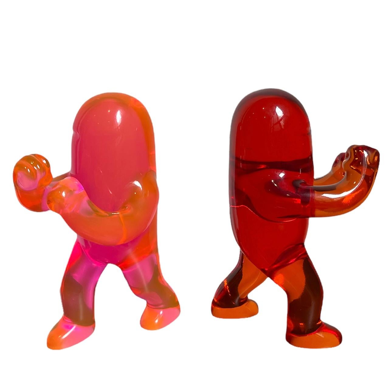 The Glossy Red Acrylic Fighter, Contemporary Sculpture, Pop Art, 21st Century For Sale 3