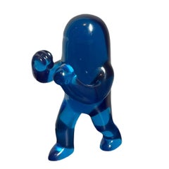 The Power Blue Acrylic Fighter, Contemporary Sculpture, Pop Art, 21st Century