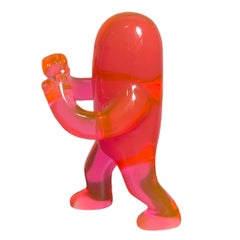 The Power Pink Acrylic Fighter, Contemporary Sculpture, Pop Art, 21st Century