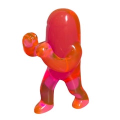 The Power Pink Acrylic Fighter, Contemporary Sculpture, Pop Art, 21st Century