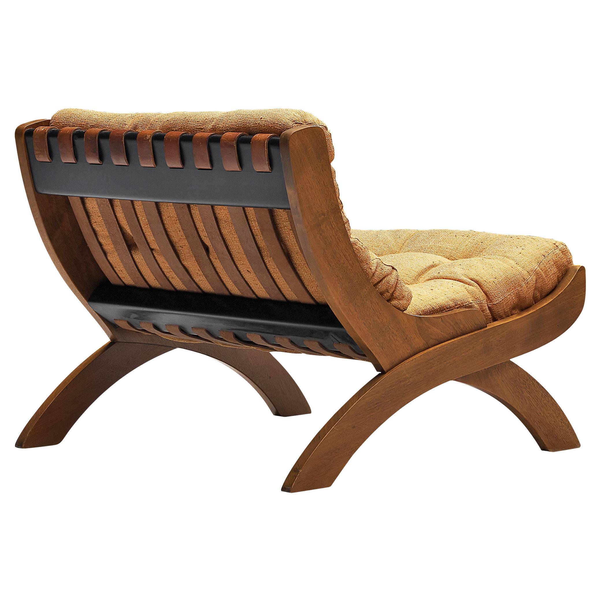 Marco Comolli for ICF Lounge Chair in Walnut 