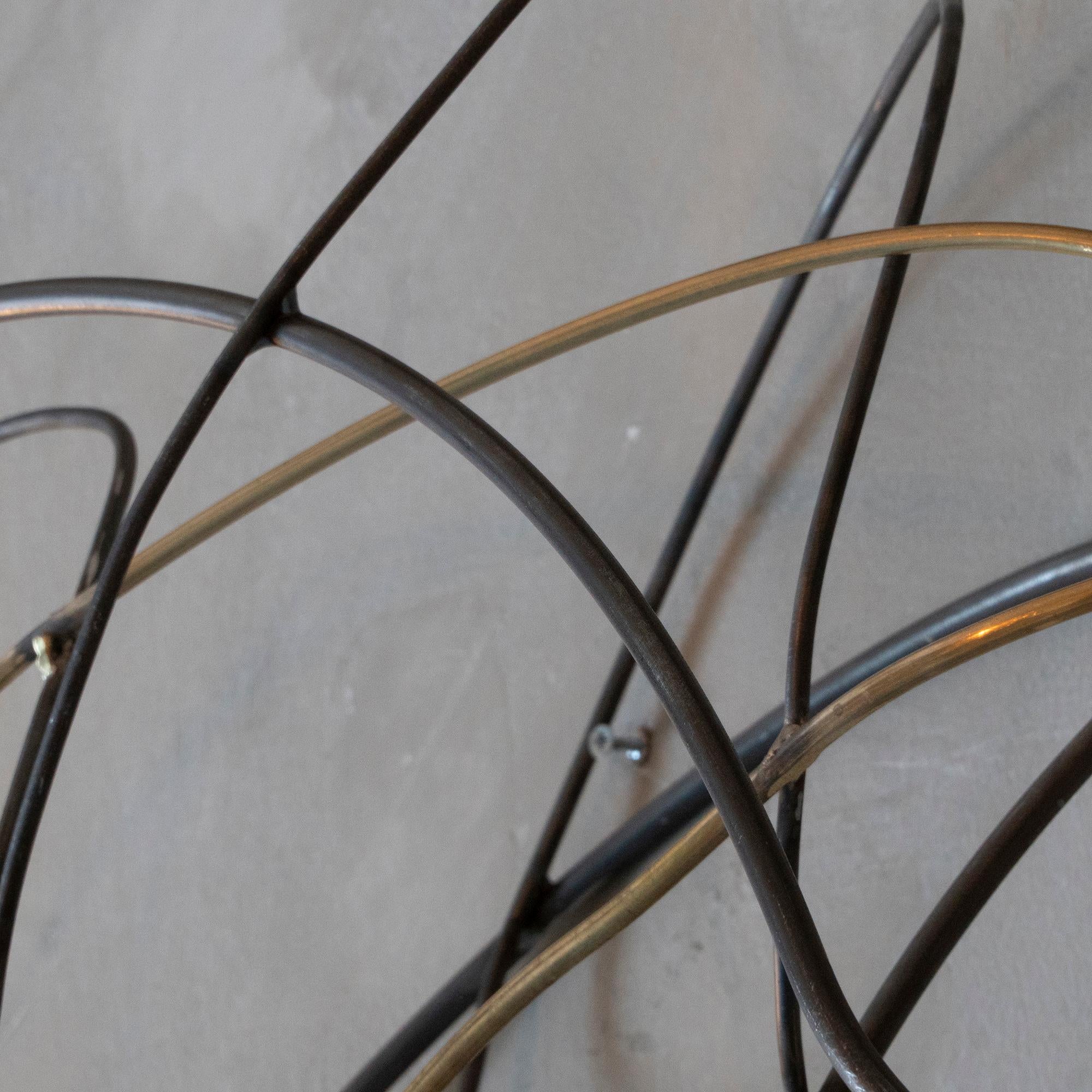 Contemporary Marco Croce Steel and Brass Abstract Wall Sculpture, Italy, 2018