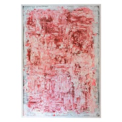 Marco Croce "Untitled" White and Pink Abstract Painting, Italy 2019