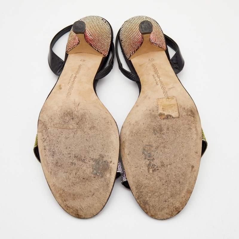 Marco de vincenzo Sandali Slingback impreziositi da brevetto nero taglia 40 1