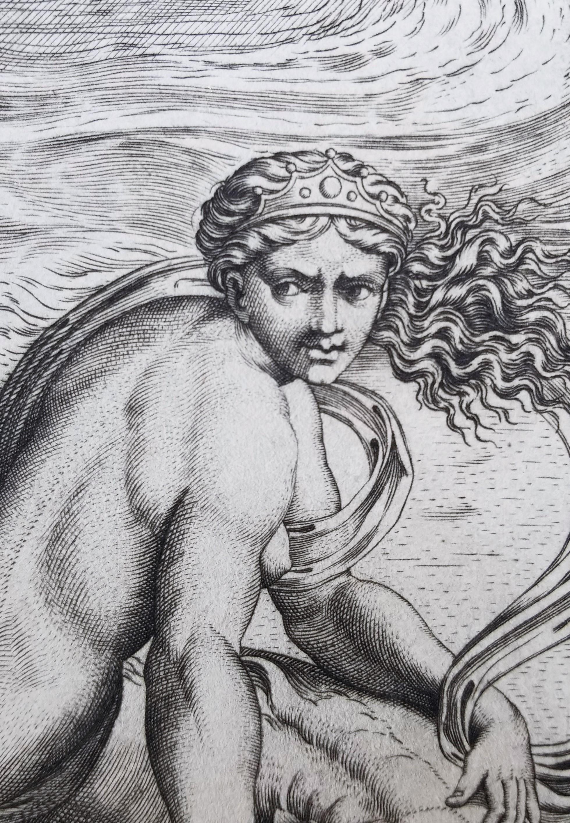 Venere e Amore sui Delfini (Vénus et Cupidon sur des dauphins) /// Maîtres anciens Raphael en vente 7