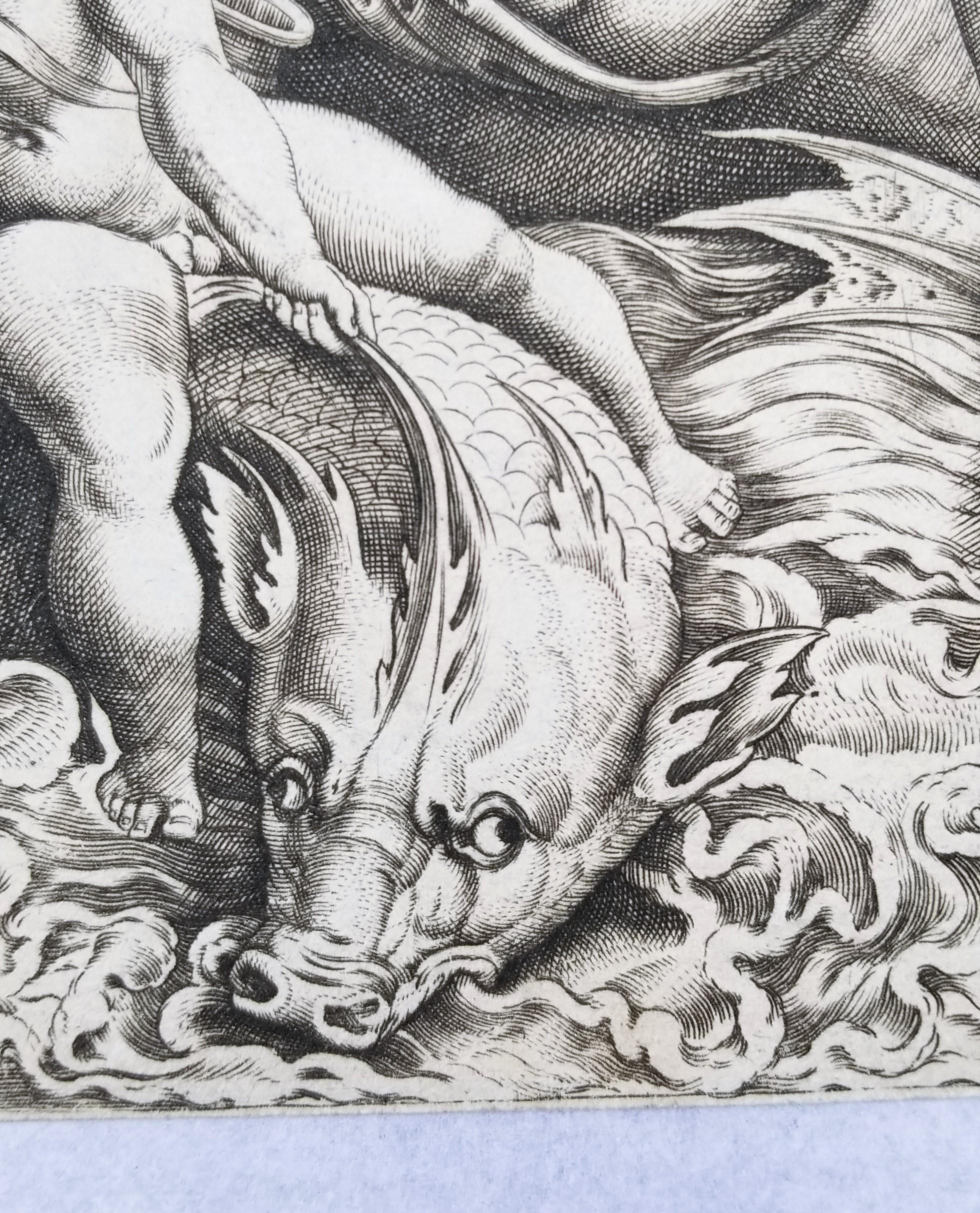 Venere e Amore sui Delfini (Venus und Amor auf Delphinen) /// Altmeister Raphael im Angebot 12