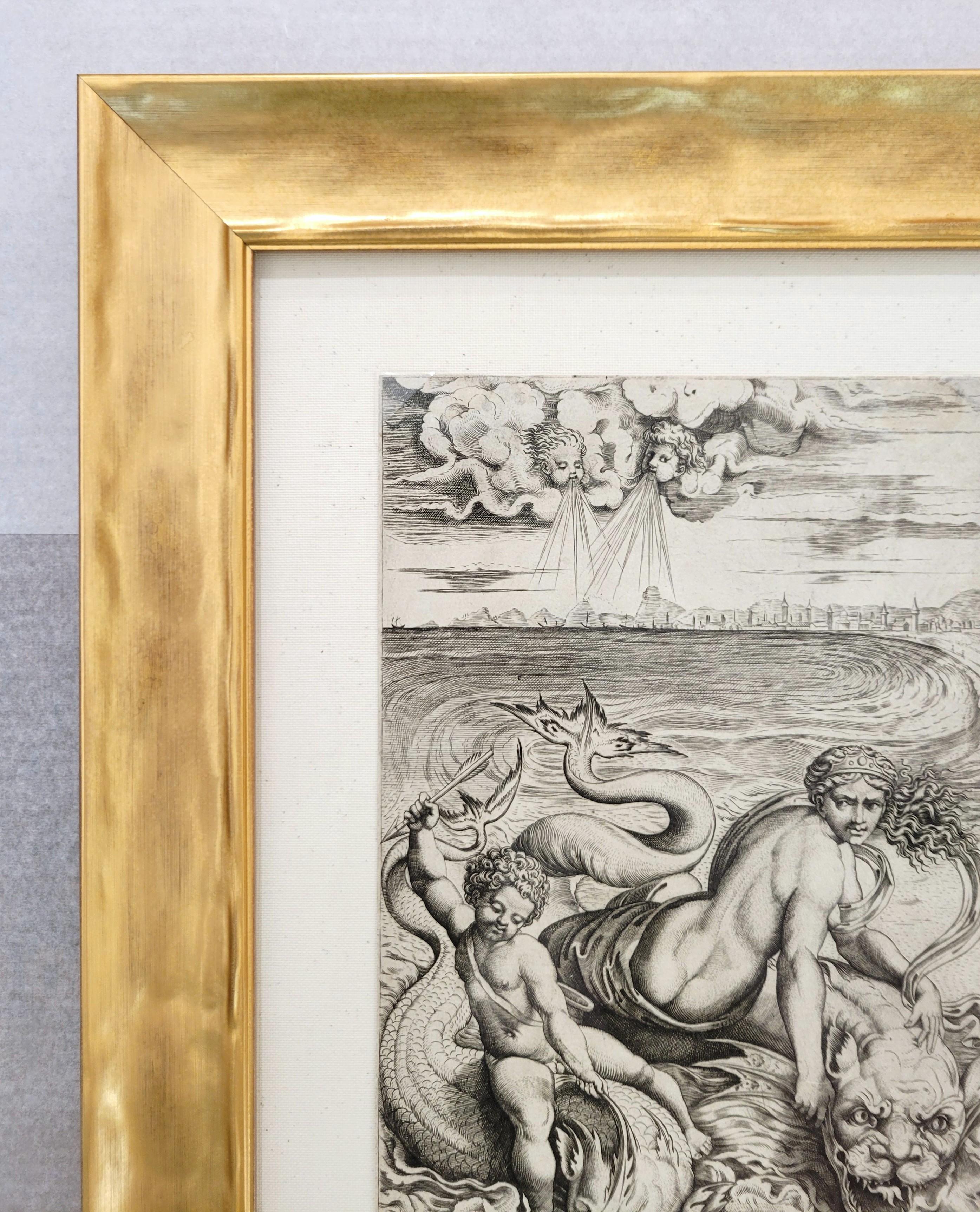 Venere e Amore sui Delfini (Venus y Cupido sobre los delfines) /// Maestros antiguos Rafael en venta 1