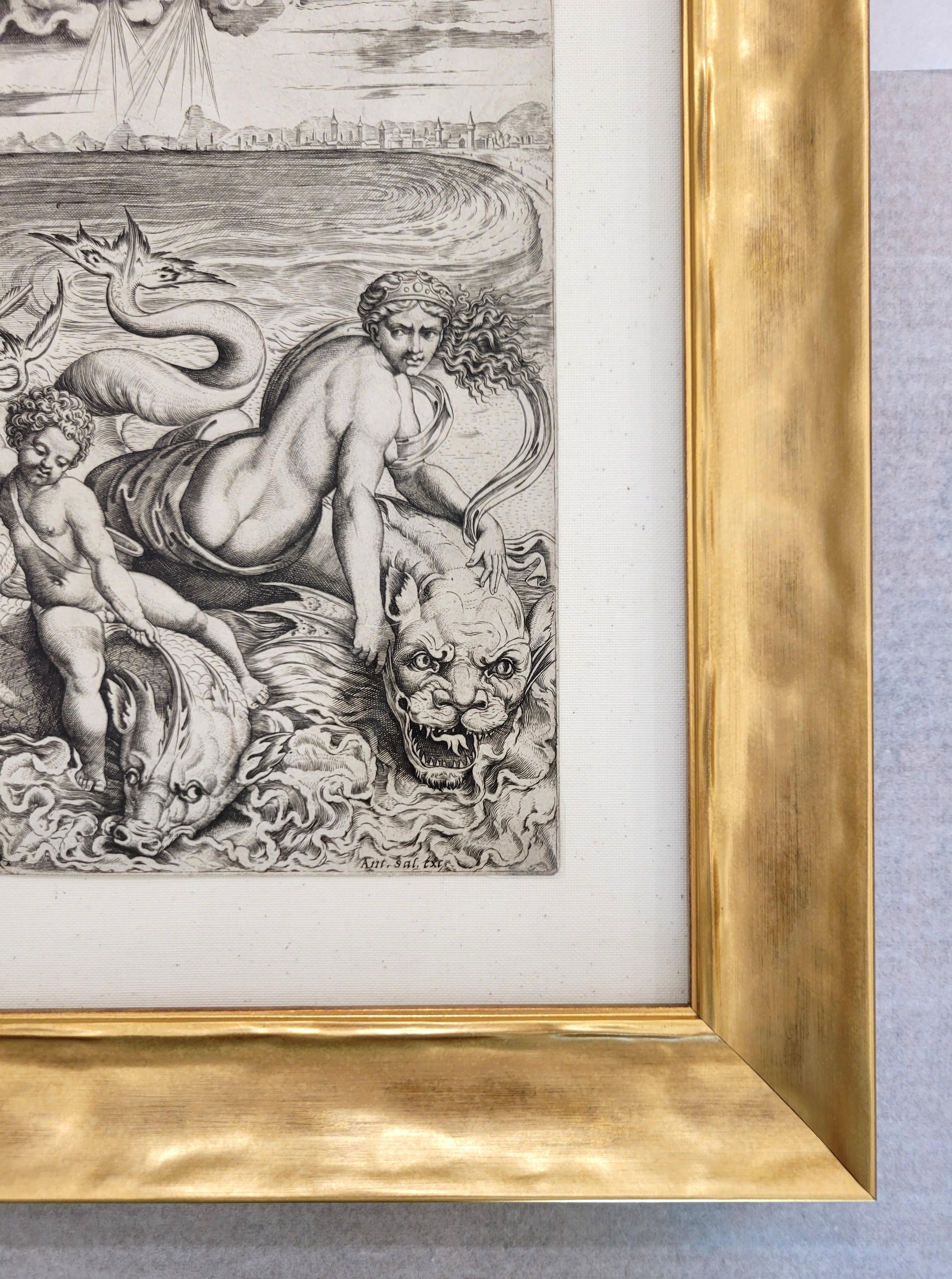 Venere e Amore sui Delfini (Venus y Cupido sobre los delfines) /// Maestros antiguos Rafael en venta 3