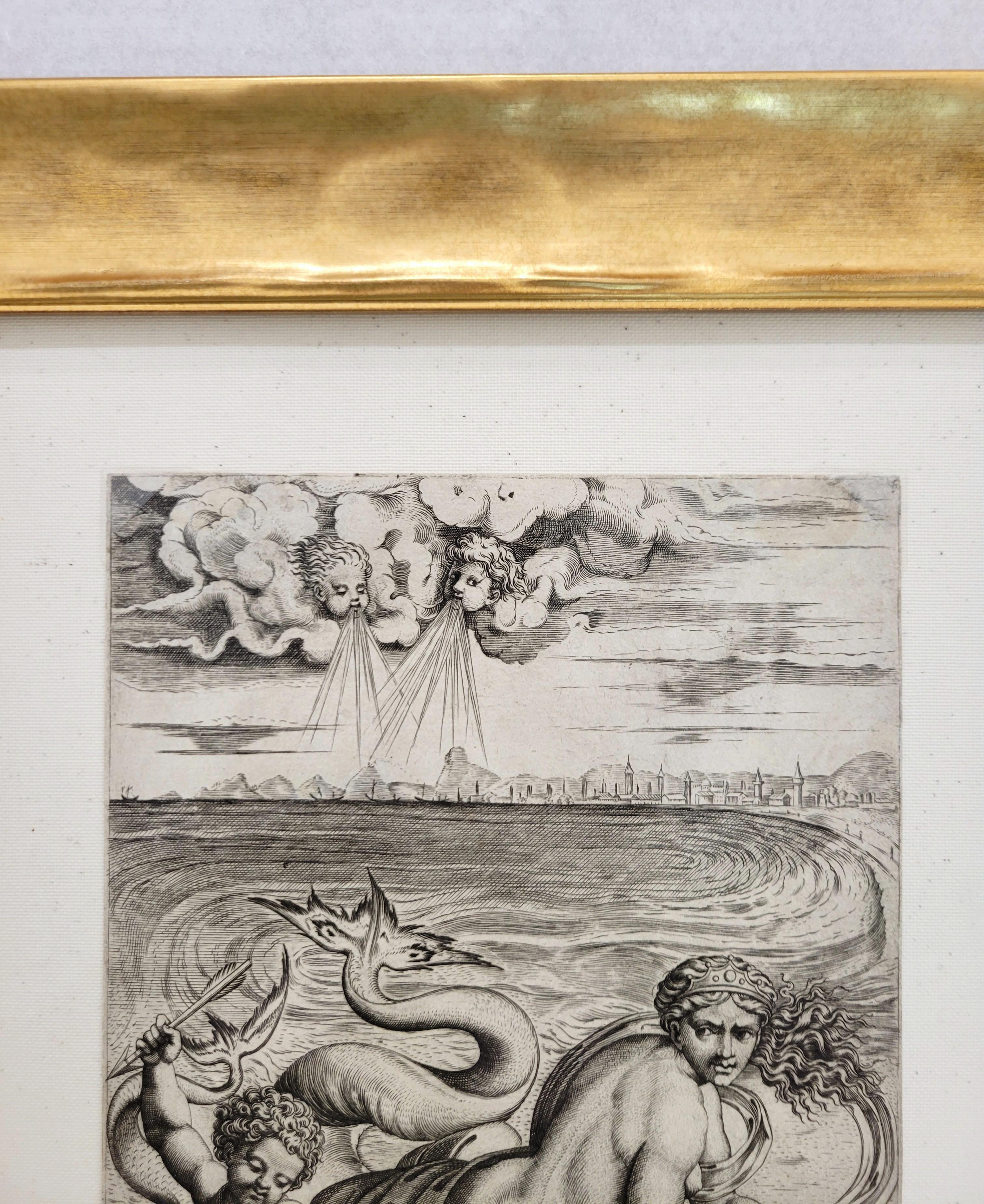 Venere e Amore sui Delfini (Venus y Cupido sobre los delfines) /// Maestros antiguos Rafael en venta 4