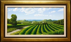 "Italian Viticulture" by Italian Artist Marco Di Nieri 20" x 39" Oil on Canvas