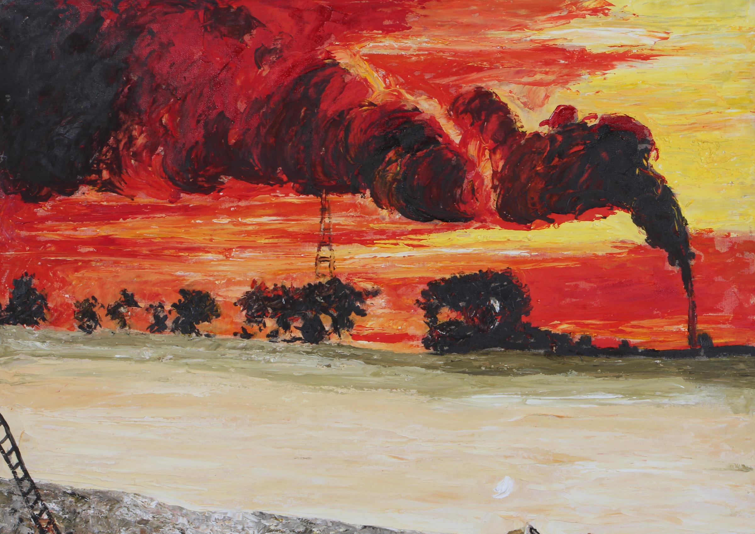 Marco Evaristt komposition, Acryl auf Leinwand