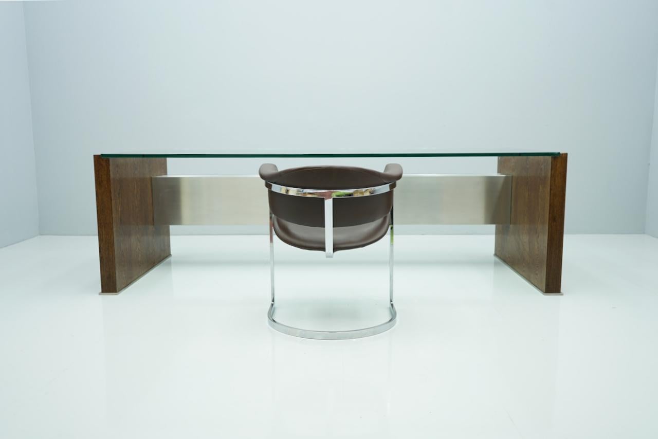 Marco Fantoni Executive Writing Desk for Tecno in Wenge, Italy, 1960s For Sale 4