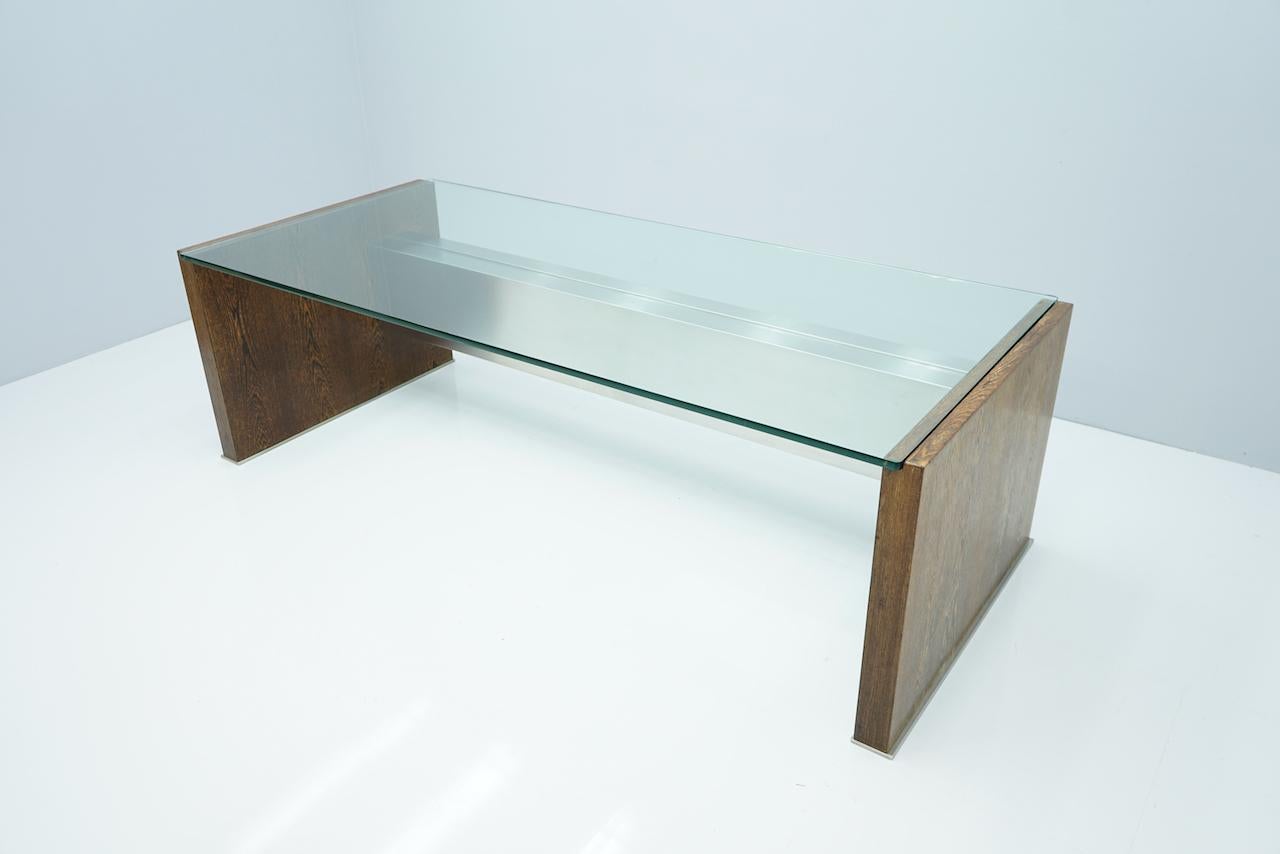 Mid-Century Modern Marco Fantoni Executive Writing Desk for Tecno in Wenge, Italy, 1960s For Sale
