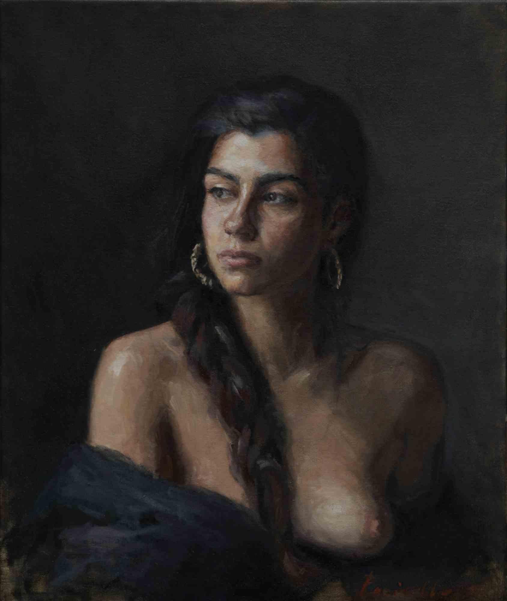 Maruzzella is one of the best works by the artist Marco Fariello realized in 2021.

It is an academic drawing of a Portrait of a young woman with an enchanted look.

It is an oil painting on canvas.

The subject of the work results like a