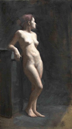 Nude of Klaudia from One Side - Oil Paint by Marco Fariello - 2021