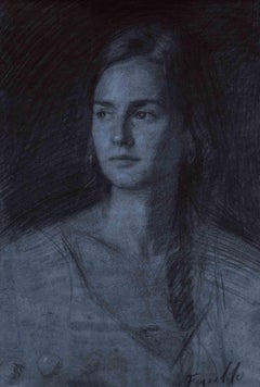 Portrait of Girl -  Drawing by Marco Fariello - 2021