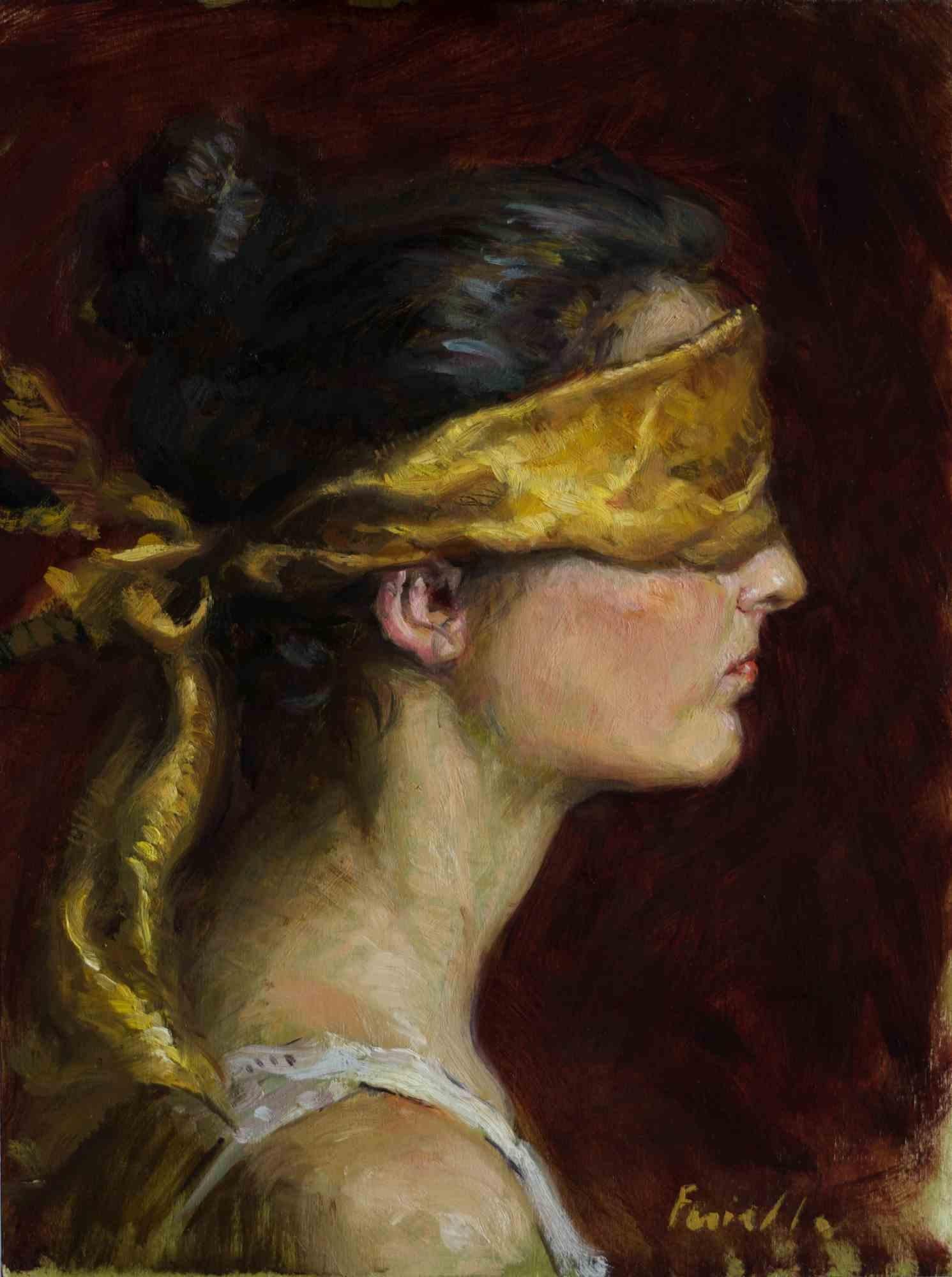 Testa della dea bendata - Oil Paint by Marco Fariello - 2025