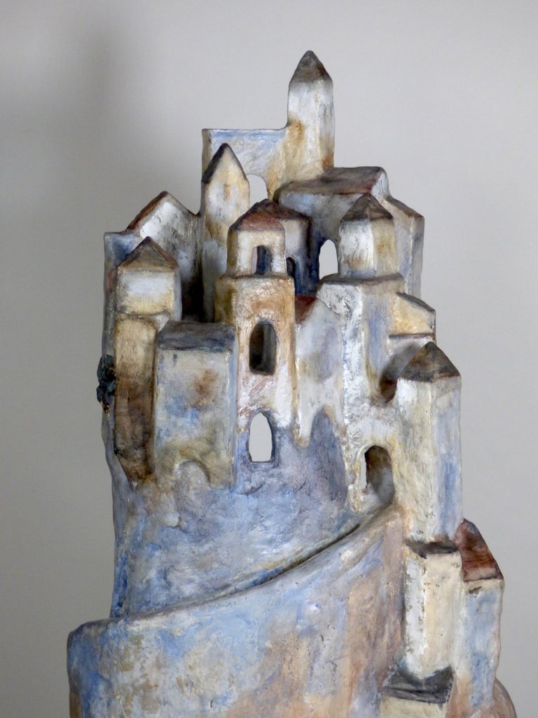 Marco Laganà Papier Mâché Light Sculpture Città Meteora Model 5 Unique ...