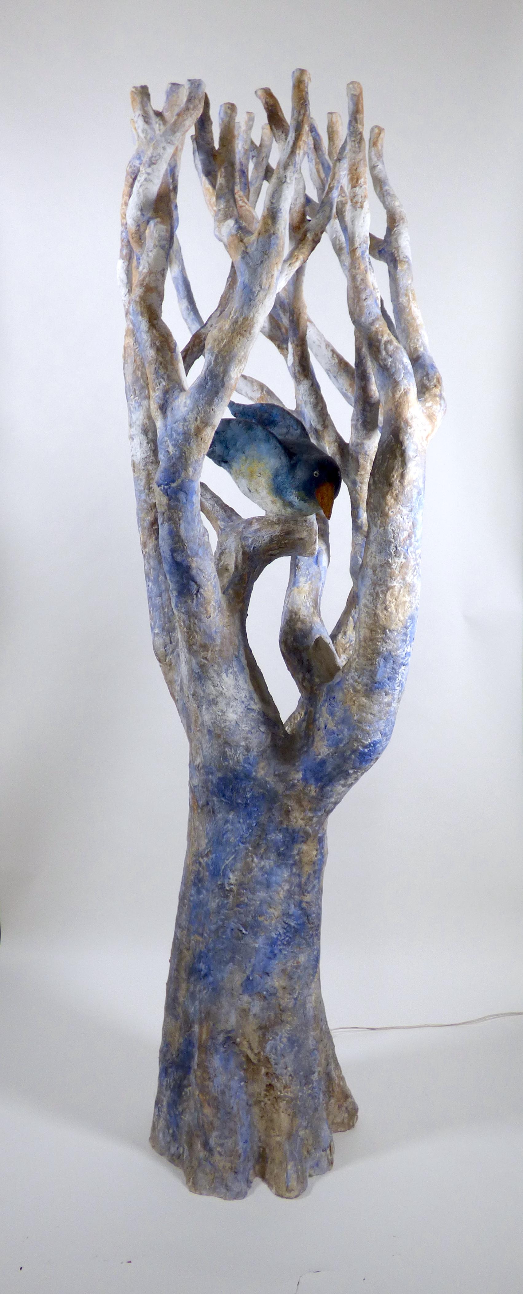 Marco Laganà Papier Mâché Light Sculpture Tree Unique Piece For Sale at ...